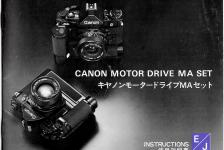 【絶版取説】Canon MOTOR DRIVE MA SET 取説