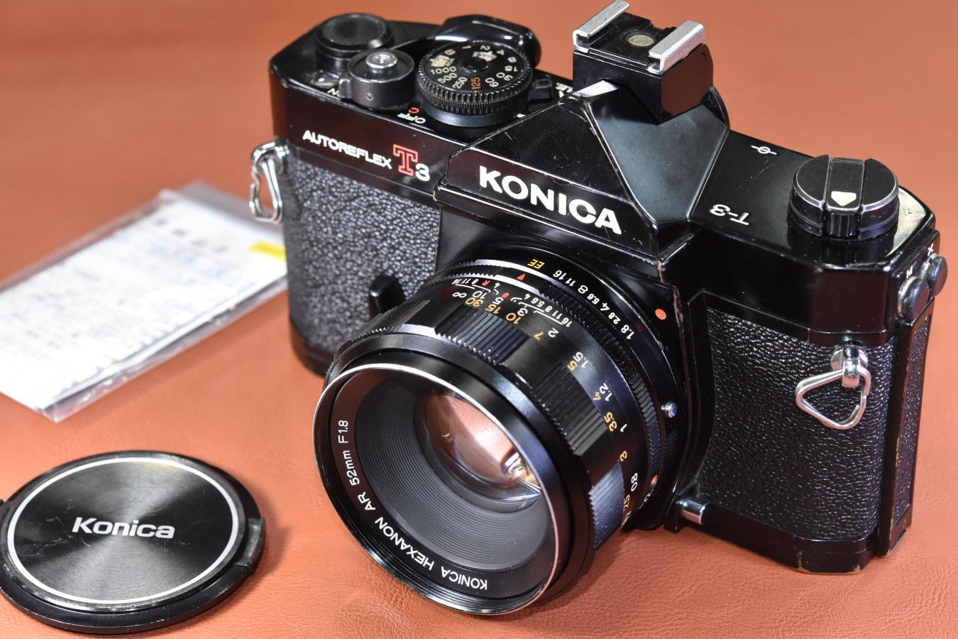 KONICA AUTOREFLEX T3 ブラック HEXANON AR .8付 ボディモルト