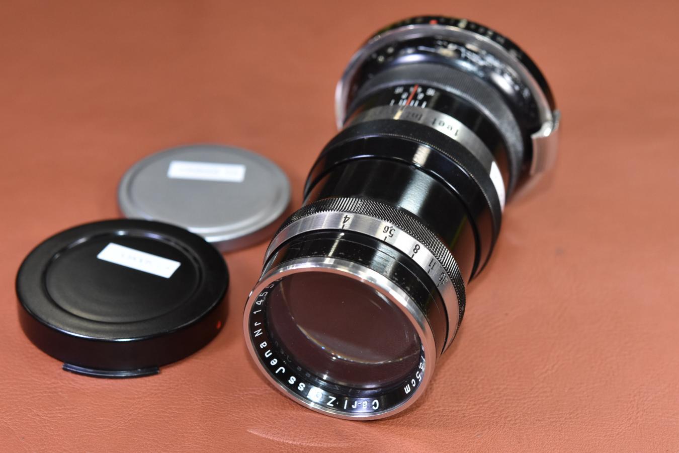 希 少】 Carl Zeiss Jena Sonnar 13.5cm F4 Black×Nickel 【旧 希 少】 Carl Zeiss Jena Sonnar 13.5cm F4 Black×Nickel 【旧
