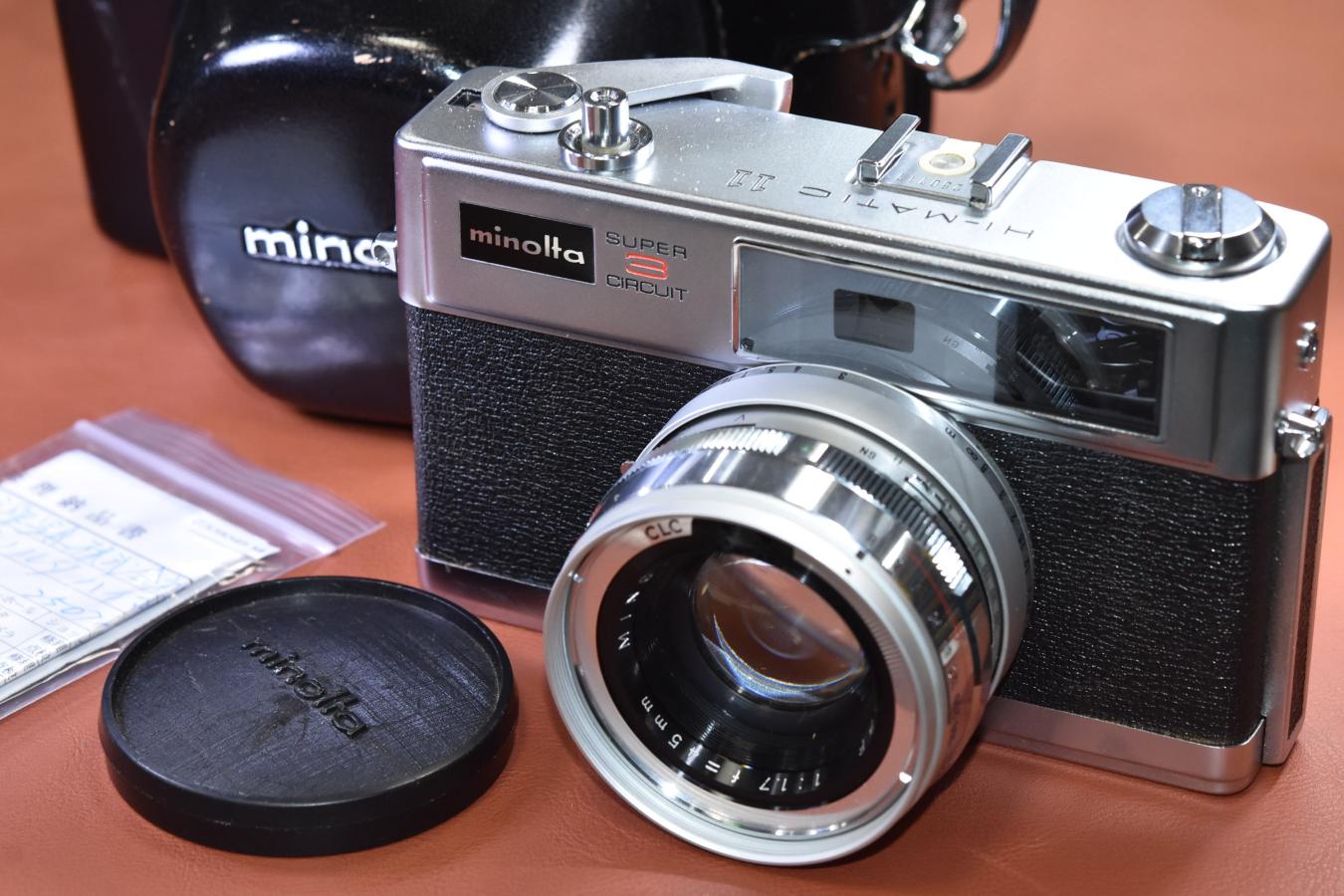 minolta HI-MATIC 11 整備済 純正ケース付 【ROKKOR-PF 45/1.7 レンズ