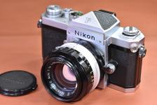Nikon F アイレベル Silver 713万台 NIKKOR-S・C Auto 50/1.4 付【キレイな物をお探しの方必見!!自信ありの逸品!!】