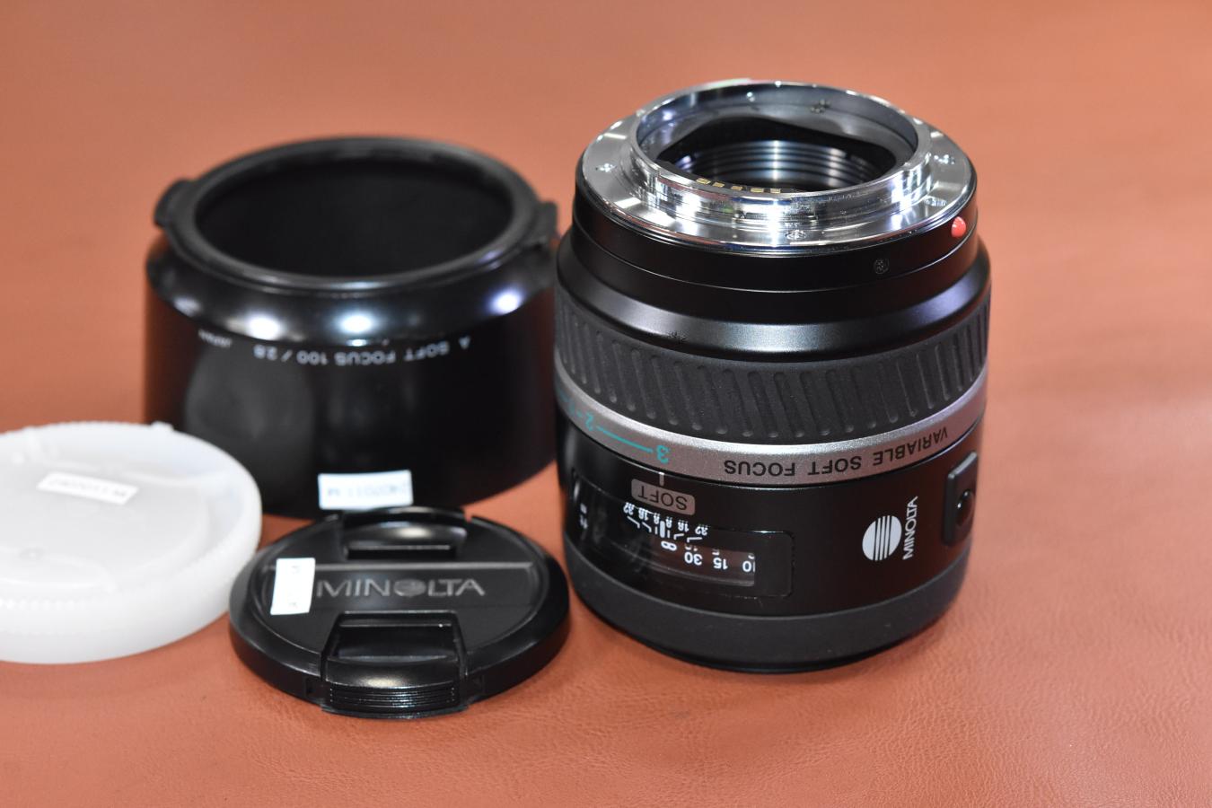 MINOLTA AF SOFT FOCUS 100mm F2.8 純正フード付【SONY A