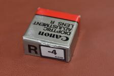 【絶版アクセサリー】Canon DIOPTRIC ADJUSTMENT LENS R -4 元箱付 【Canon F-1、NEW F-1用】