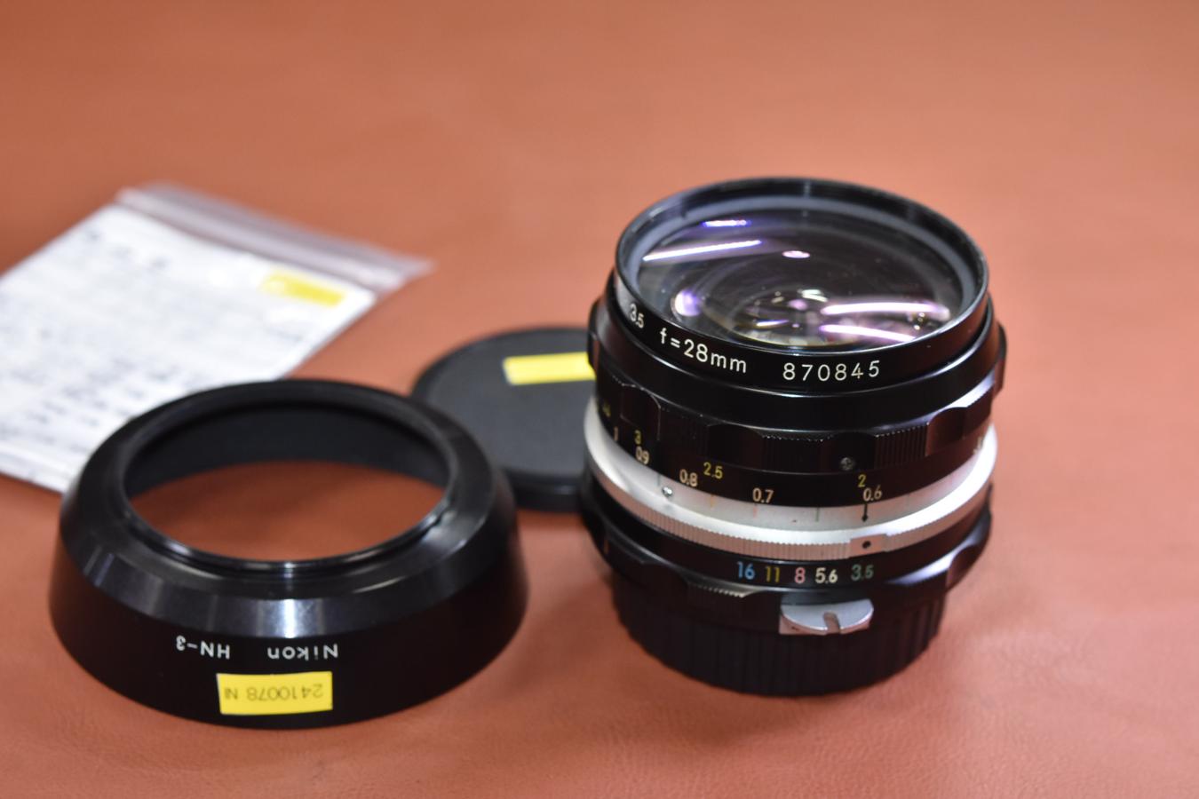 Nikon 28mm F/3.5 Nikkor-H Auto Ai`d Vintage wide angle Lens