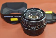 SMC PENTAX-M 50mm F1.7 純正フード付【カメラ女子に絶大な人気のオールドレンズ】